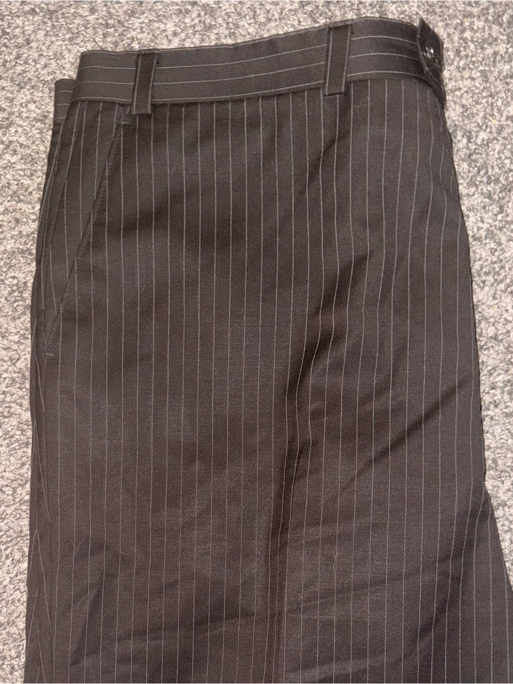 Calvin Klein Pinstripe Black with White Stripes Size 38/34